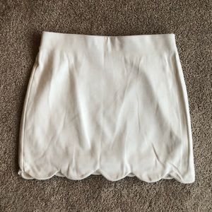 Top shop white mini skirt